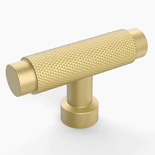 Coinkoly 10 Pack Gold Knurled Cabinet Knobs for Dresser Kitchen Cabinets Matte Gold Cabinet Pulls Hardware - Image 1