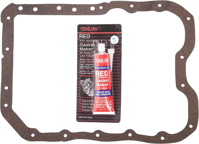HIHIAV Yonglian Red RTV Silicone Gasket Maker with Oil Pan Gasket for Hyundai, Kia, Chrysler, Dodge, Jeep - Image 1
