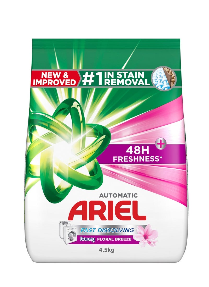Ariel Fast Dissolving Laundry Detergent Powder With Floral Breeze 4.5kg  - Image 1