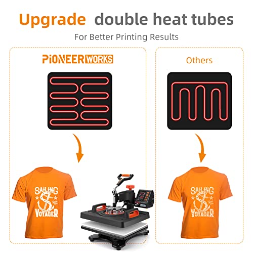 CuisinAid 6 in 1 Heat Press Machine Professional Sublimation Machine 12" X 15", Swing Away Printing Heat Transfer Machine, Versatile Heat Press for T-Shirts, Mugs, Plates, Tumbler, Shoes - Image 4