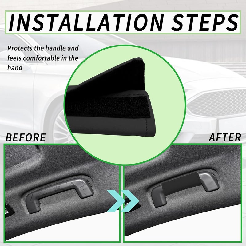Carleef Leather Car Door Handle Protectors - 2PCS - Image 5