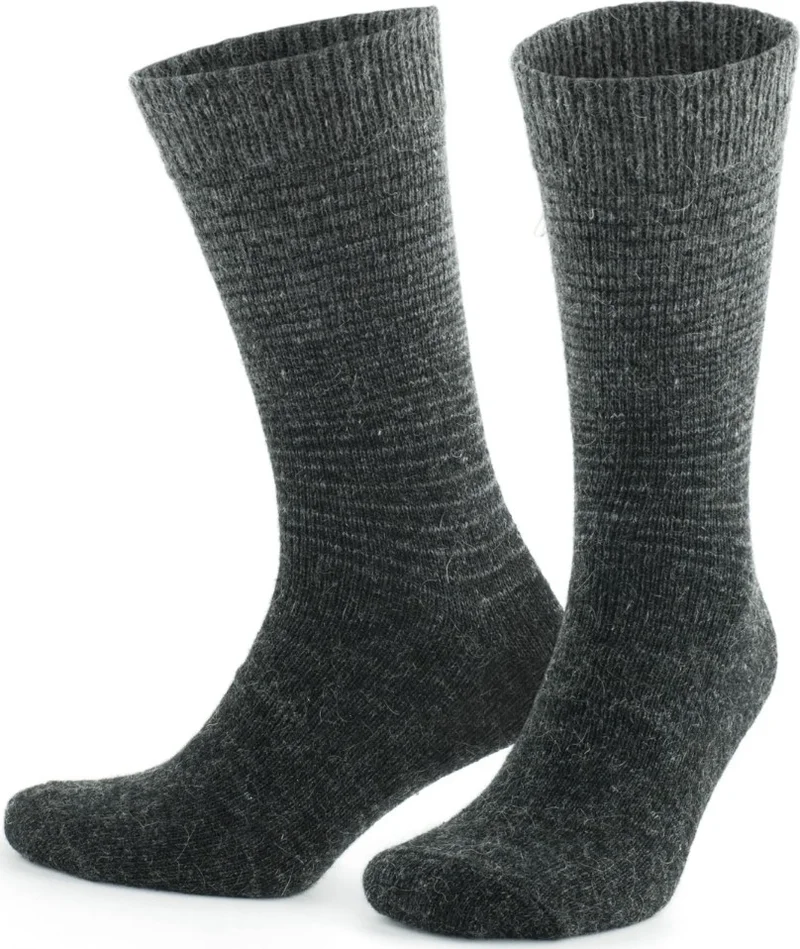جويث Montana Natural Alpaca Wool Gray Anthracite Soft Wool Winter Socks 2 Pairs