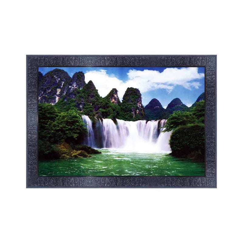 pnf Poster And Frames Vastu Waterfall Landscape Scenery Wooden Photo Frame With Acrylic Sheet | Living Room, Bedroom | Home Decoration | Best Gifting Option (10 * 14inch,Multicolour,Synthetic) 16025 - Image 5