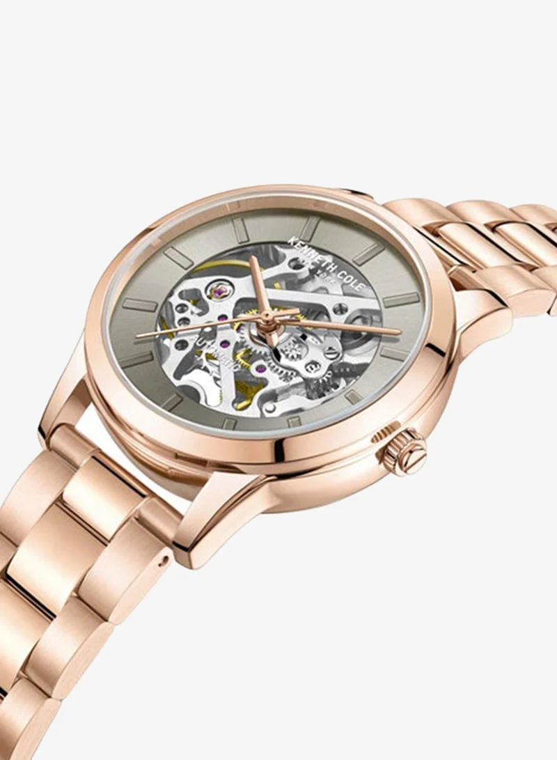 Kenneth Cole New York 36mm Automatic Women's Watch with Rose Gold Stainless Steel Bracelet