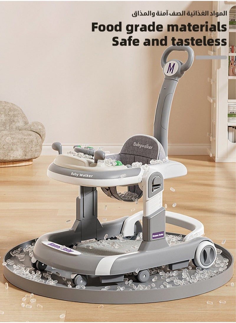 XiuWoo - 3 in 1 Baby Walker With Parent Push Handle, Children Walkers with Wheels, Adjustable Height & Speed Multifunction and Big Comfortable Seat Cushion, Detachable Trampoline Mat for Infants Boys Girls - Image 1