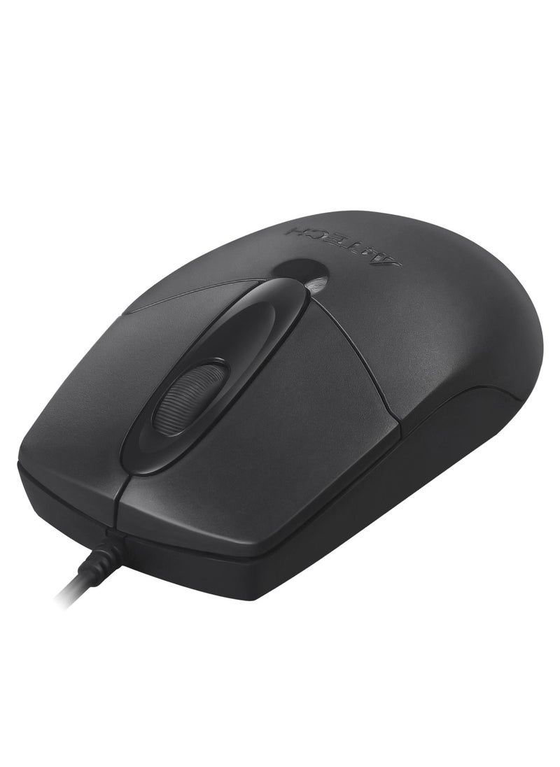 A4TECH Silent Click Wired Mouse OP720S, Dust-resistant Wheel, Black  - Image 4