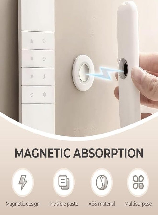 TRYV 6 Pcs Magnetic Remote Control Holder Wall Mount| No Drill Self-Adhesive Remotes Stand Organizer for TV AC Fan Set Top Box WiFi Router Smart Home Office | Strong Magnet ABS Invisible Wall Storage - Image 2