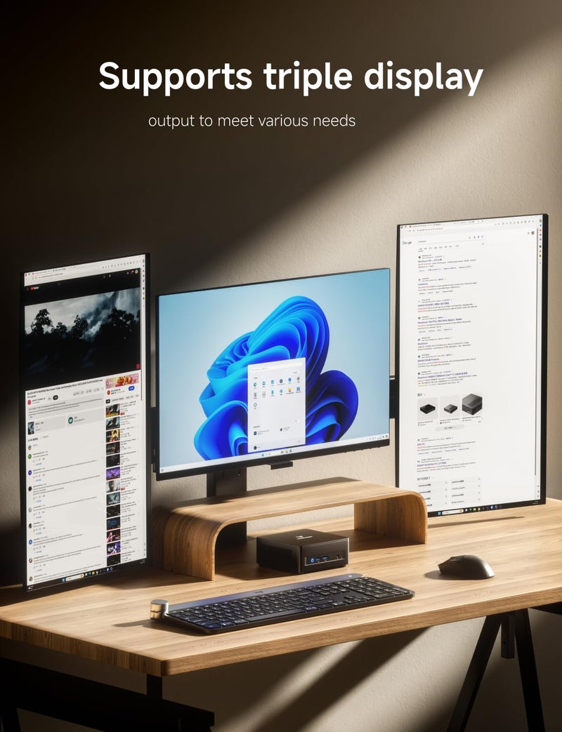 MINISFORUM UM760 Slim Mini PC, AMD Ryzen 5 7640HS Processor Mini Computer(6C/12T, Up to 5.0GHz), 16GB DDR5 RAM & 1TB PCIe 4.0 SSD, Support 8K@60Hz HDMI 2.1/USB4 Output, WIFI6E/BT5.3/Auto Power On - Image 4