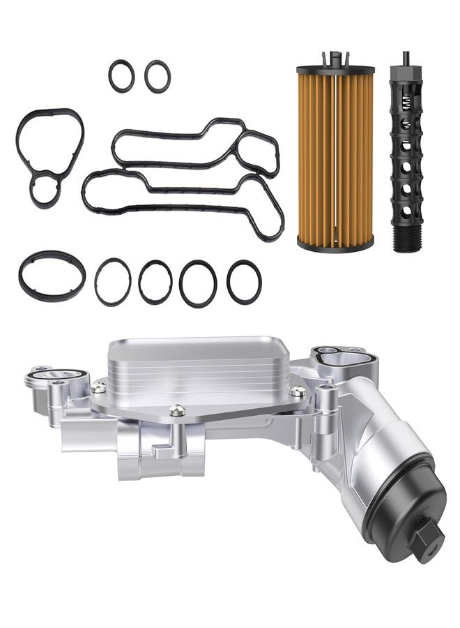 YITHSWAY Aluminum 12992593 Engine Oil Cooler for Chevy Cruze Limited Sonic Aveo 5 Malibu Hybrid Buick Cascada Pontiac G3 Saturn Astra, #OE 918432 55353323 93186324 25199751 Oil Filter Housing Adapter Assembly - Image 1