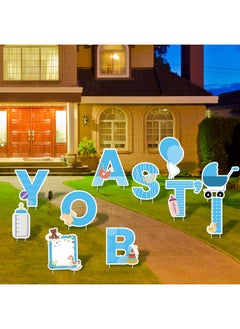 Elcoho 11 Pieces It’S A Boy Blue Yard Signs With Stakes Includes Letters, Ballon, Baby Bottle, Baby Pacifier Sign For Outdoor Decoration, Gender Reveal Baby Shower, Party Decoration  - Image 5