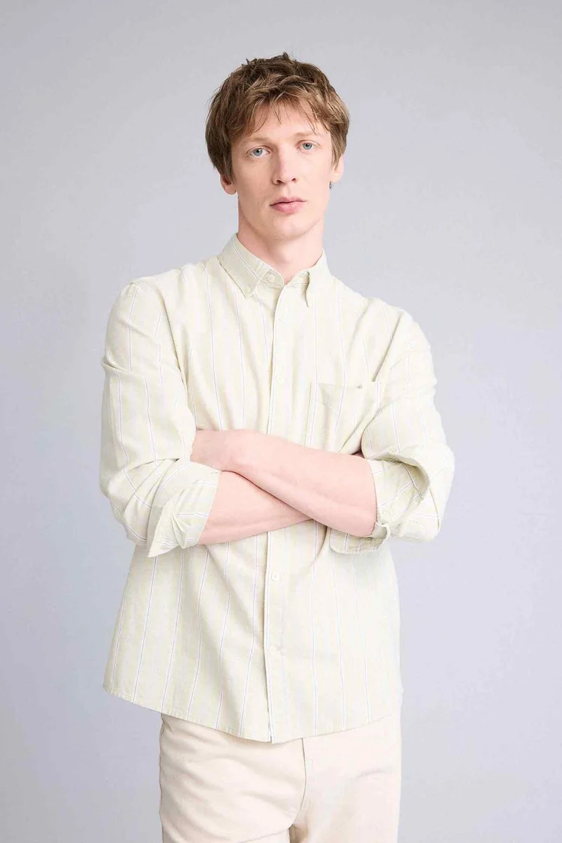 ديفاكتو Mixed Linen Shirt