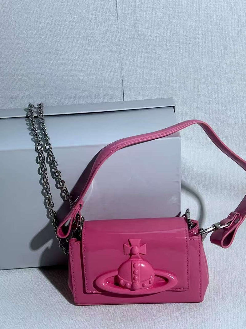 Empress Dowager Saturn Underarm Bag Embossed Underarm 3D Large Saturn Punk Style Small Square Bag Hazel Shoulder - Image 1