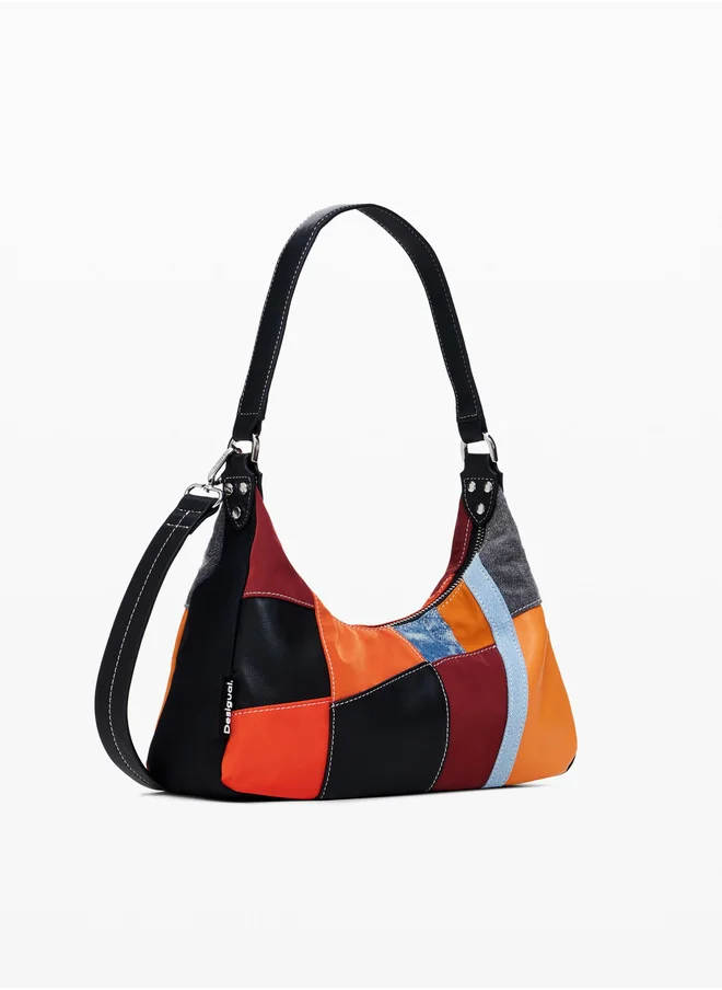 DESIGUAL Shoulder Bag With Patch Textures
