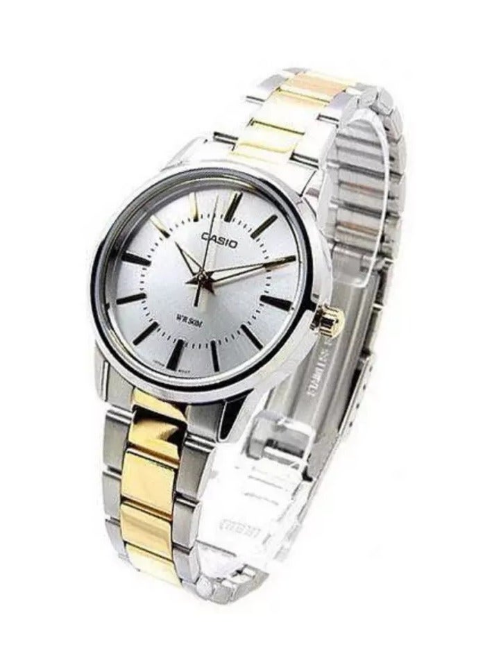 Casio Men's White Dial Stainless Steel Band Watch - MTP-1303SG-7AVDF, Analog, Quartz - Image 2