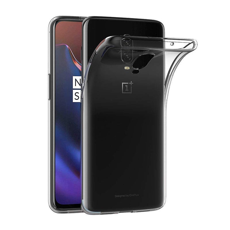 MaiJin Case for OnePlus 6T 641 inch Soft TPU Rubber Gel Bumper Transparent Back Cover