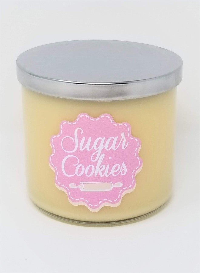 S&M Candle Factory شمعة كعكة السكر ~ شمعة طبيعية فاخرة من شمع الصويا وجوز الهند بثلاث فتائل ~ من مصنع شموع S&M، حجم كبير بثلاث فتائل - Image 1