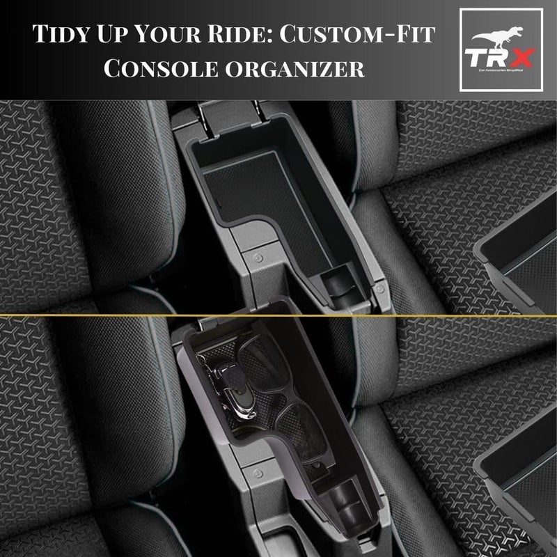 TRX AUTO Center Console Armrest Organizer for Toyota Raize (2020-2025) | Custom Fit Armrest Storage Tray with Non-Slip Liner | Organizer for Armrest Storage | Interior Accessories for Toyota Raize - Image 4