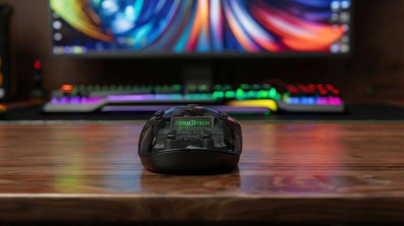 زيرو تيك ماوس زيروتك RGB شفاف وايرلس-بلوتوث-اسود (ZPCM-WLW) - Image 4