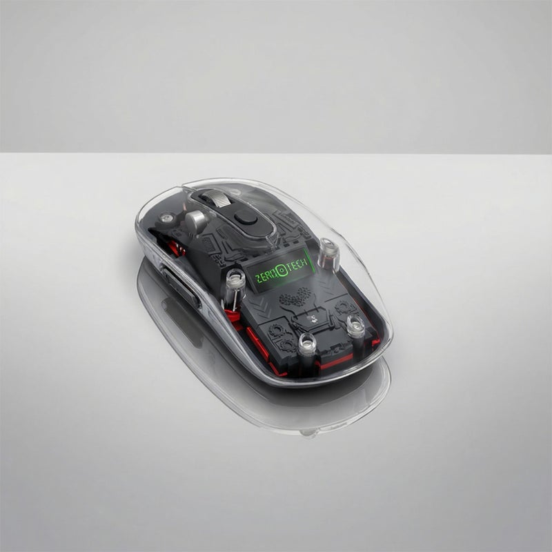 زيرو تيك ماوس زيروتك RGB شفاف وايرلس-بلوتوث-اسود (ZPCM-WLW) - Image 1