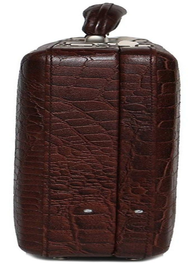 ACEKING LEATHER BRIEFCASE FOR MEN OFFICE USE SUITACASE BAG WITH INNER MESH POCKETS COLOR (CROC BROWN) - Image 2