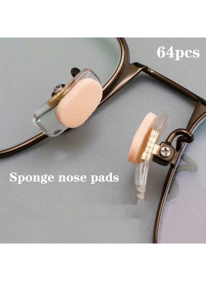 64 Pcs Self Adhesive Anti Slip Nose Pads For Glasses Pressure Relief Comfortable Lightweight - Image 2