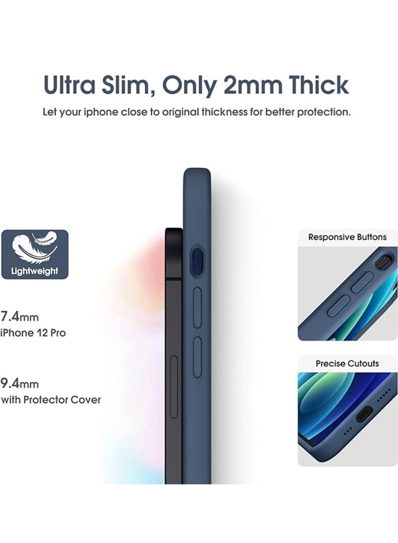 WRISTWISE Case Cover for iPhone 12 Pro - [Camera All-Round Protection] [Soft Microfiber Lining Anti-Scratch] Shockproof Phone Case Cover, Blue - Image 4