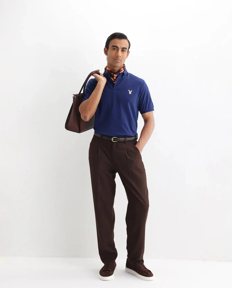 Rare Rabbit Men's Embroidered Logo Cotton Polo