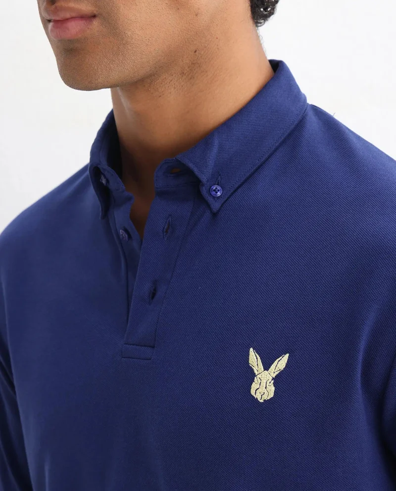 Rare Rabbit Men's Embroidered Logo Cotton Polo