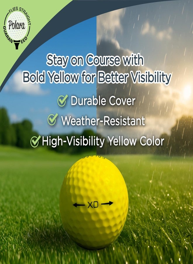 Polara Golf XD Yellow Extra Distance Balls, Reduces Hooks and Slices, Pack of 12 - Image 3