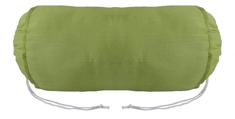 Saffron Light Green Bolster Cover Set of 2 Covers Round Bolster Cover for Sofa Deevan Couch Cotton 9 Diameter x 24 Long 22 cm Diameter x 60 cm Long Removable Cover - Image 3