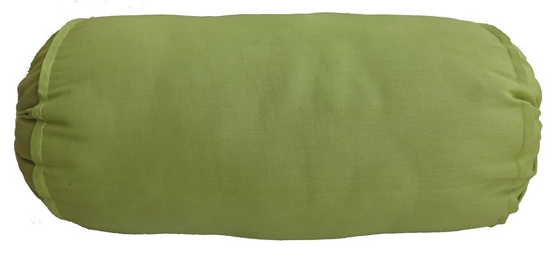 Saffron Light Green Bolster Cover Set of 2 Covers Round Bolster Cover for Sofa Deevan Couch Cotton 9 Diameter x 24 Long 22 cm Diameter x 60 cm Long Removable Cover - Image 2