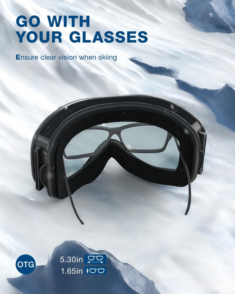 ZIONOR Lagopus Ski Snowboard Goggles UV Protection Anti fog Snow Goggles for Men Women Adult Youth - Image 3
