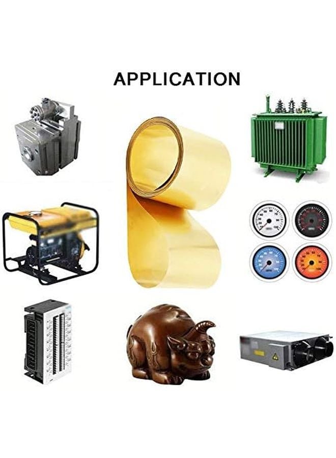 صفيحة نحاسية نقية صفائح معدنية رقائق نحاس أصفر سمك 0.2 مم عرض 40 مم طول 5000 مم - Image 5