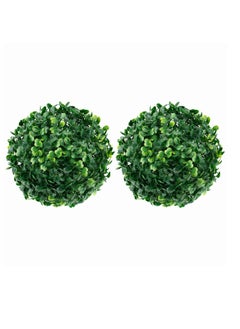Generic Artificial Boxwood Topiary Ball, 2 Pcs 20 CM Boxwood Plant Green Ball, for Table Decoration, Garden Wedding Decor  - Image 1