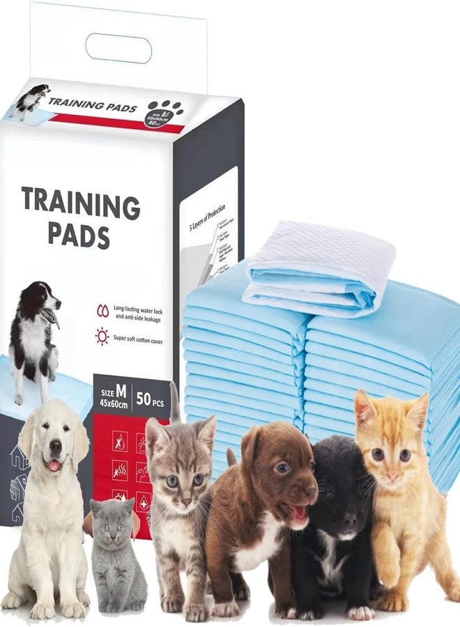 Coldcool Puppy and Dog Pee Pads, 6 Layers Leak-Proof Super Absorbent Puppy Pads Pee Pads for Dogs ＆ Leak-Proof Design and Quick-Dry Surface (M, 45 * 60 cm, 50 Count) - Image 1