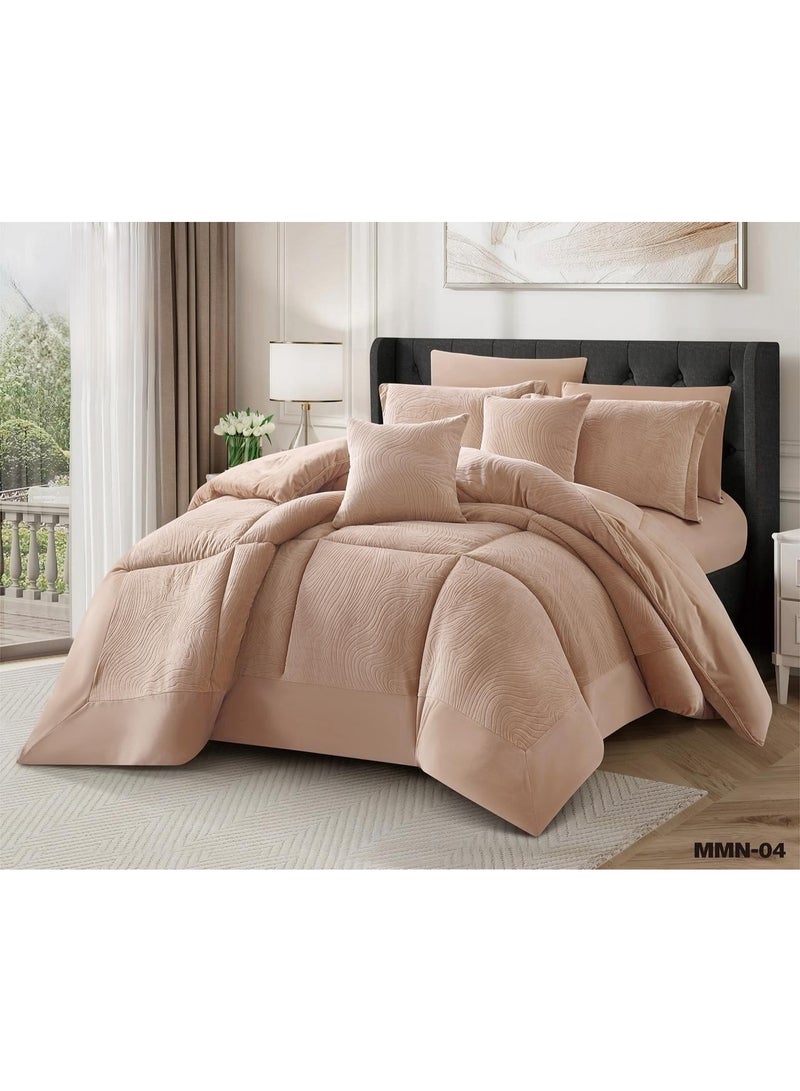Winter 8-piece double bed duvet cover set, heavy soft velvet, embossed and engraved, where luxury meets comfort. Duvet size: 260*230