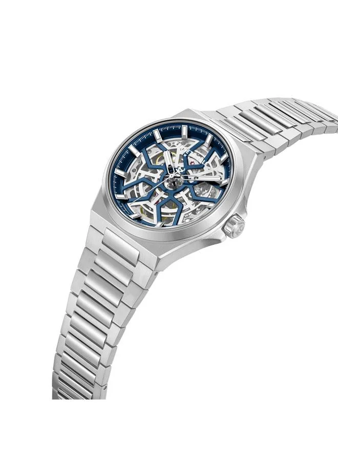 Kenneth Cole New York Verrazzano Men's 43.5mm Automatic Watch with Silver Dial & Stainless Steel Bracelet