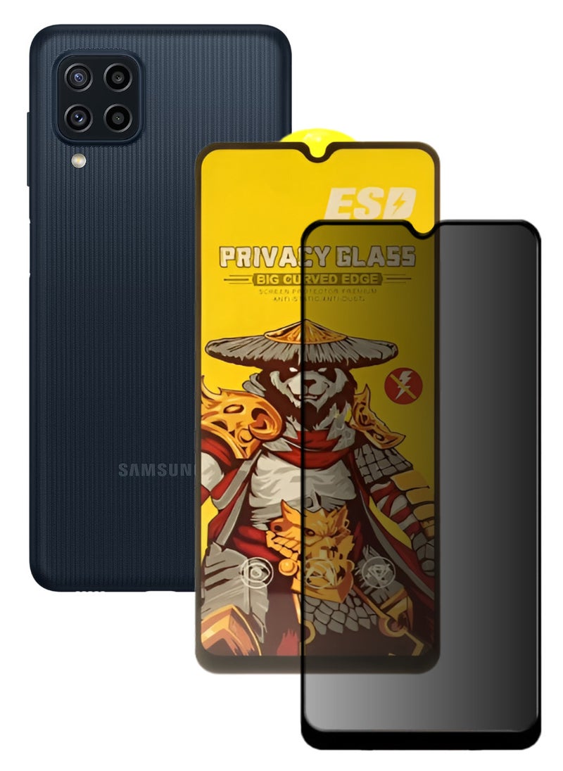 ESD Tempered Dustproof Privacy Glass Screen Protector Compatible For Samsung Galaxy M22 - Image 1