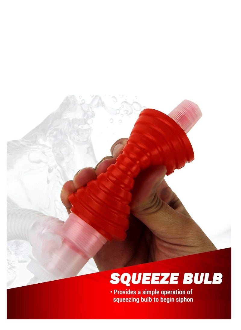 SYOSI - Liquid/Fuel Transfer Siphon Pump - Large Squeezing Syphon for Lawn Mowers & Manual Pumping Petrol, Water, and more! - Image 1