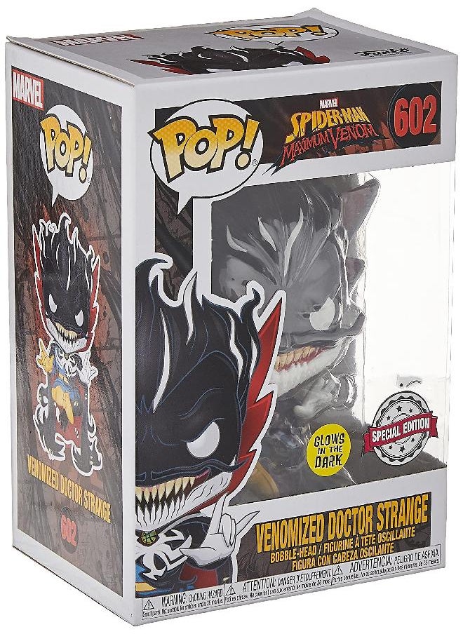 Funko - Funko Pop! Marvel: Maximum Venom - Dr. Strange, Glow in The Dark, Amazon Exclusive, Multicolor - Image 1