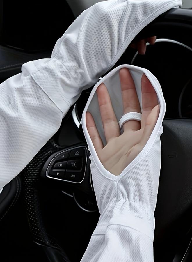 Take Two White Sun Protection Arm Sleeves - Image 2