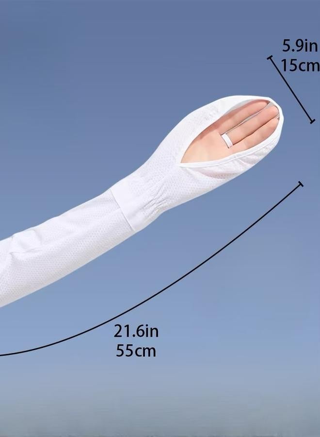 Take Two White Sun Protection Arm Sleeves - Image 4