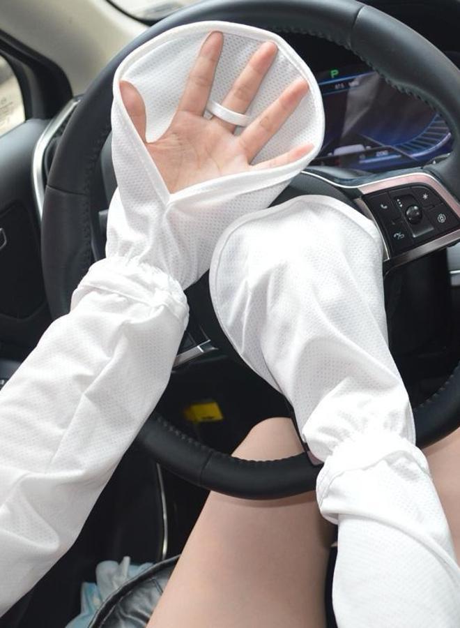 Take Two White Sun Protection Arm Sleeves - Image 1
