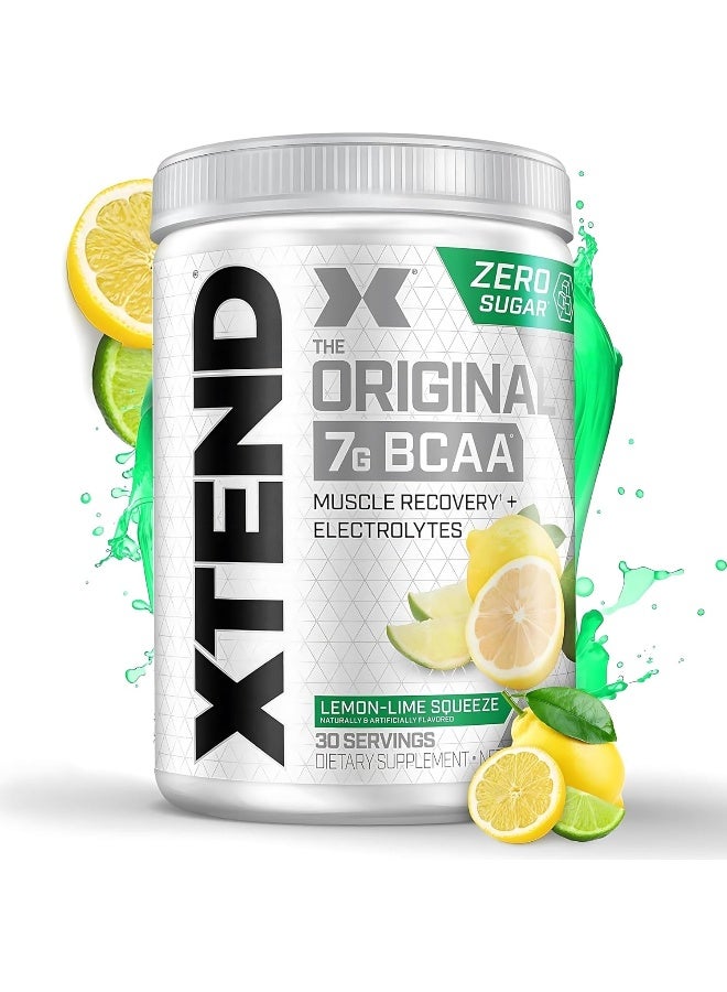 XTEND Original BCAA Powder Lemon Lime Squeeze - ZERO CALORIE, ZERO CARB, ZERO SUGAR - Post Workout Muscle Recovery Drink with Amino Acids - 7g BCAAs for Men & Women - 30 Servings (Packaging May Vary) - Image 2