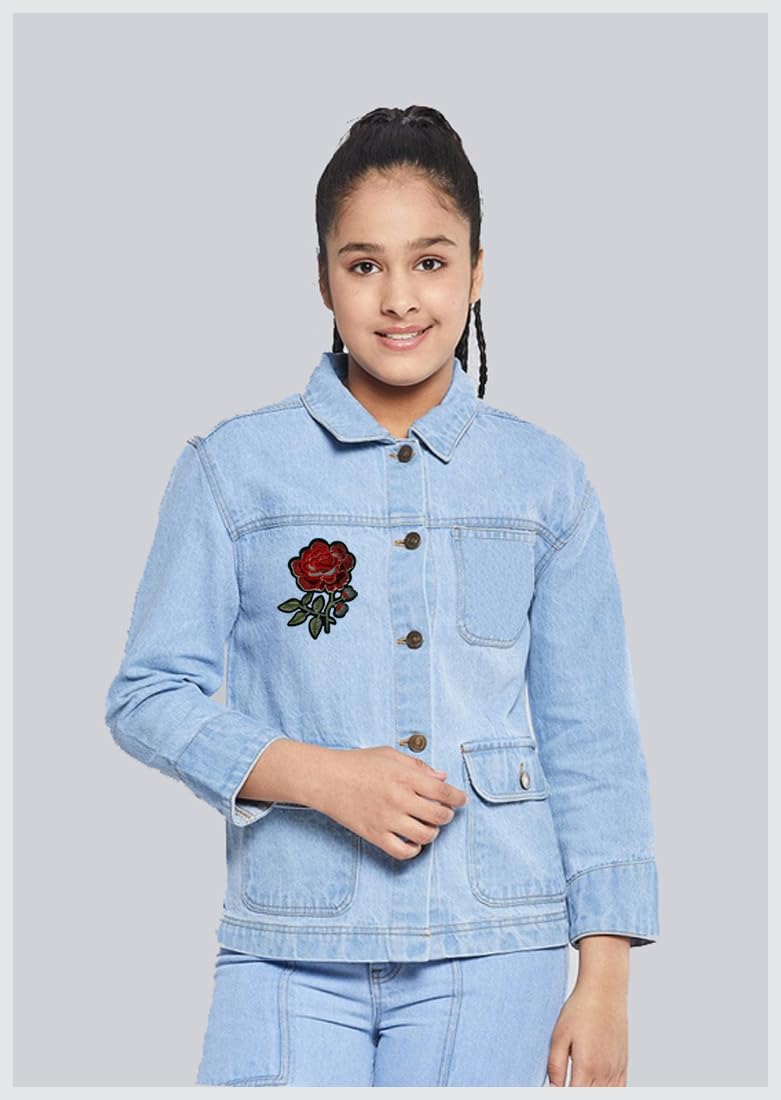 Red Rose Flowers Applique Embroidered Sew-on Patch ; Size: 11.5cm x 8.5cm for Jackets, Caps, T-Shirts, Bags, Jeans, Pants, Outdoor Clothing ; Imported from Malaysia (1 Piece). (Code: M-1)