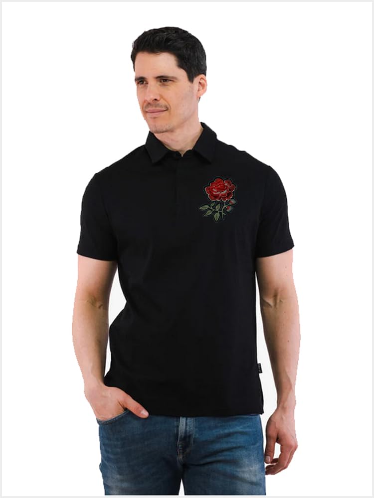 Red Rose Flowers Applique Embroidered Sew-on Patch ; Size: 11.5cm x 8.5cm for Jackets, Caps, T-Shirts, Bags, Jeans, Pants, Outdoor Clothing ; Imported from Malaysia (1 Piece). (Code: M-1)