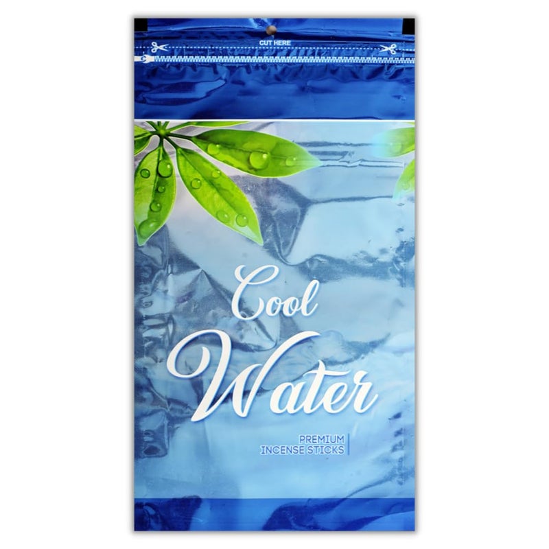 Nirmal Premium Cool Water Agarbatti Zipper for Puja and Meditation | Exclusive Pack of 4 Zipper Pouch | Fragnance - Cool Water| 110gms ×4 = 440gms| Pack of 4 - Image 1