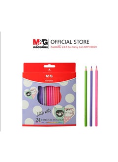 M&G M&G Chenguang Pack of 24 Hexagonal crayons SMC Pastel colored pencil - No:AWP39809  - Image 1