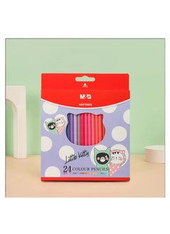 M&G M&G Chenguang Pack of 24 Hexagonal crayons SMC Pastel colored pencil - No:AWP39809  - Image 2