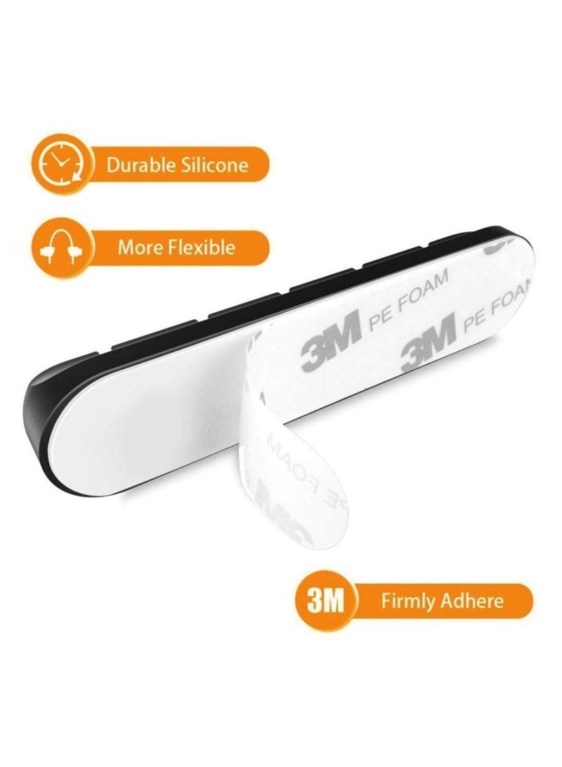 Nova future Cable Organizer Clips Cord Holder, 5 Pack Self Adhesive Cable Management for USB Cable/Power Cord/Wire, Car and Desk, Home and Office (7-5-3-1-1 Slots), Black - Image 4